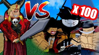 Admin Vs. 100 Of Every Fruit Boss In Blox Fruits Challenge