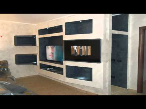 Video cartongesso – video – guidone.it Opera in cartongesso parete tv