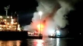 Incêndio No Porto Em São Francisco Do Sulsc