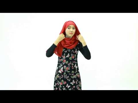 Tutorial Hijab Segi Empat Menutup Dada - YouTube