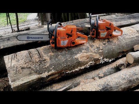 5 years old Husqvarna 365 X-Torq and FarmerTec G372xp working togheter....