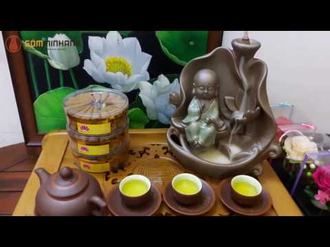 Thác khói Trầm Hương Sư Tiểu tọa đài sen