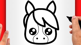 How To Draw A Horse Easy - Cute Horse Drawing Easy