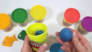 Смешные Рыбки Из Плей До Play Doh. Учим Цвета. Подделки Из Пластелина