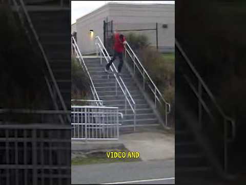 Skating the Apopka Middle 17 Stair Rail! #skateboarding