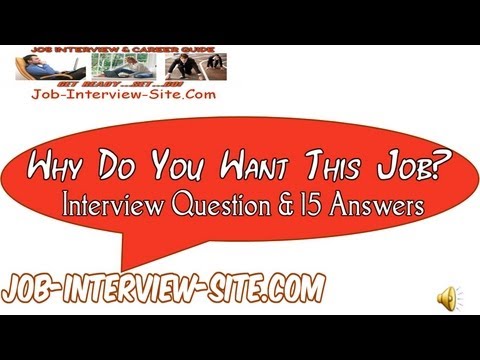 15 answers why do you want this job interview question why do i want the job