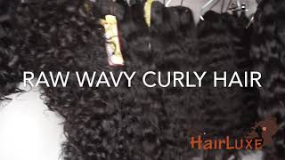 Raw Indian wavy curly hair |My Hairluxe|