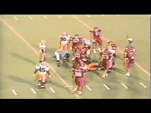 Oregon DT Marcus Woods sacks Utah QB Frank Dolce 9-21-1991