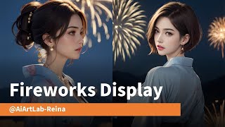 【AI & Art Reina&Kasumi 麗奈と香澄】Fireworks Display