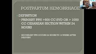 08/24/22 Dr. Pellini - Postpartum Hemorrhage