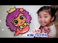Bé Bún Tô Màu Kim Tuyến Tiên Cá – Bé Bắp Tô Màu Nhà Vua Minion | Glitter Coloring Mermaid