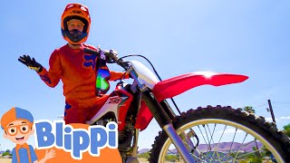 Blippi Explores A Motorcycle Blippi Learning Videos For Kids