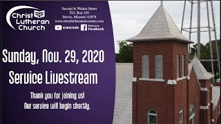 Sunday, November 29, 2020 Service Livestream