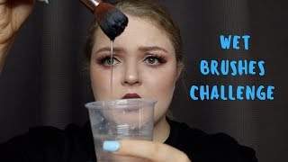 Full Face Of Makeup Using Wet Brushes Challenge