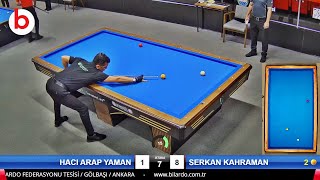 Haci Arap Yaman Vs Serkan Kahraman 3 Cushion Billiards 1.League Playoff 2024 Ankara