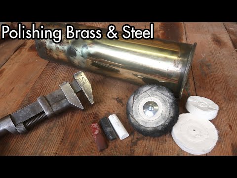 How To Polishing Brass and Steel, 105mm WW2 Shell Casing and Coes Wrench, First Attempt