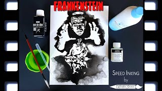 Frankenstein 1931 - speed inking - Boris Karloff