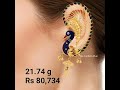 Latest light weight gold Earrings designs with WEIGHT and PRICE