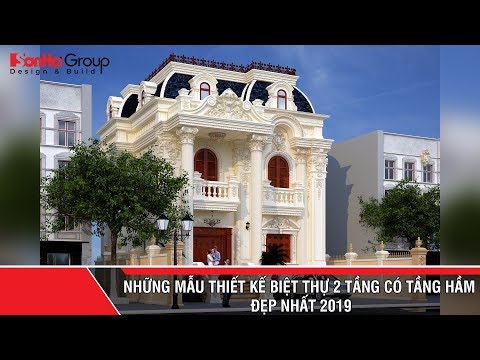 Những mẫu thiết kế biệt thự 2 tầng có tầng hầm đẹp nhất 2019