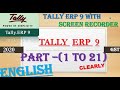 Tally Erp 9 Full Video in English Part ( 1 to 21) tally tutorial in english free tally full course