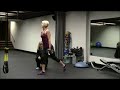 Step back lunge with dumbells