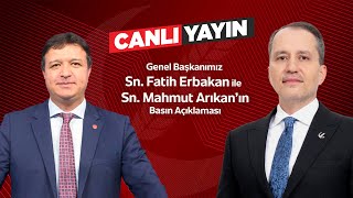 Genel Başkanımız Sn. Fatih Erbakan Ile Sn. Mahmut Arıkan Basın Açıklamasında Bulunuyor.