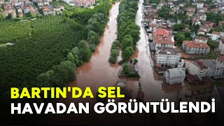 Bartında Sel Suyu Çekiliyor Bölge Havadan Görüntülendi
