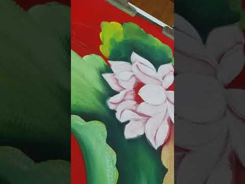 Áo dài vẽ 2 : hoa sen