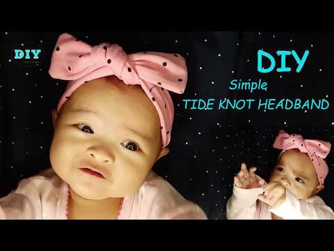 DIY Bow headband TỰ MAY BĂNG ĐÔ THẮT NƠ cực dễ tại nhà | Sewing a tide Knot headband, Trinh DIY