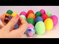 PLAY DOH EGGS PEPPA PIG SURPRISE EGGS MICKEY MOUSE DORA DISNEY PRINCESS FROZEN PLAYDOUGH EGGS