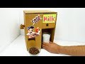 How to Make Coco Pops Machine with Milk from Cardboard
