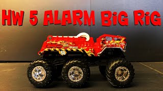 Hw 5 Alarm Big Rig - Hot Wheels Monster Trucks