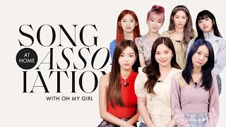 OH MY GIRL Sings BLACKPINK, TWICE, and SEVENTEEN in a Game of Song Association |