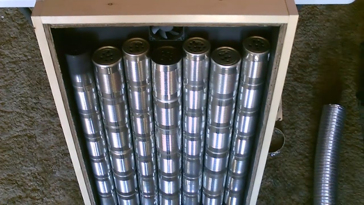 Homemade "Steel Can" Solar Air Heater! DIY - STEEL CAN Air Heater 