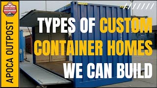 🔴 Types of Custom Container Homes We Build 🛠