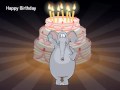 Happy Birthday Elephant - Humor & Fun ecards - Birthday Greeting Cards
