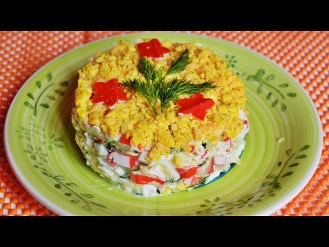 Салат из яиц и огурцов и крабовых палочек рецепт с очень вкусный Салат из яиц и огурцов и крабовых палочек рецепт с очень вкусный