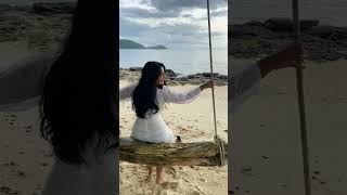 Ananya Nagalla In White Color Attire Enjoying Herself Near Beach Latest Video