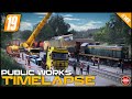 🚧 Transporting & Moving Train, Using Crane Liebherr LTM1300 ⭐ FS19 Les Plaines Ardennaises Timelapse