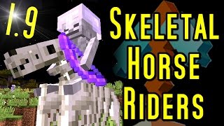 Minecraft SKELETON HORSE RIDERS, New Enemy AI & More (1.9)