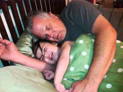 Dad daughter bed