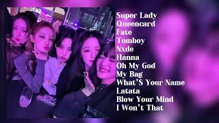 A playlist with popular songs (G)-I dle