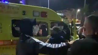 Palestinian Rioters In Israel, Attacking An Ambulance And It's Paramedics