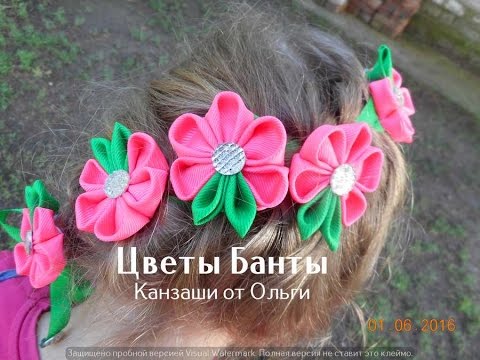 Косичка из лент мастер класс