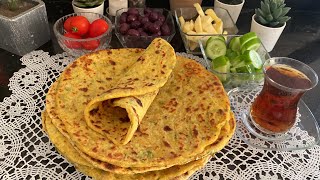 Patates Varsa Hemen Yap Şahane Çok Kolay Kahvaltilik Tavada Paṫ Gözleme Tari̇fi̇