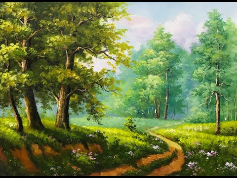 cách lên màu cho bức tranh phong cảnh đẹp nhất. How to color up the best landscape picture