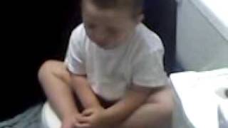 Joshua Fallin Asleep On Toilet Potty Training Part 2
