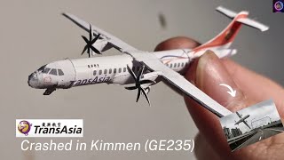 Atr 72-500 Papercraft Tranasia Memorial B-22816 1400 Scale