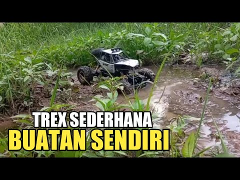 RC ROCK CRAWLER 4WD BERMAIN DI TREX BUATAN SENDIRI || SUMATERA RC