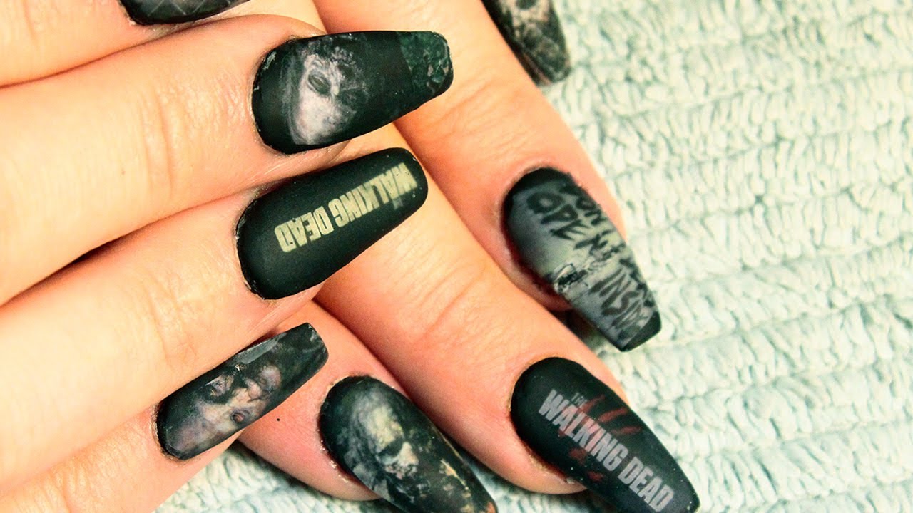 1. "The Walking Dead" Inspired Nail Art Designs - wide 7